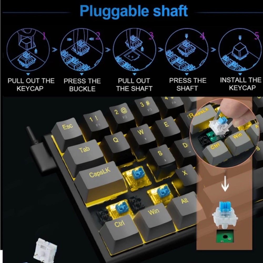 E-YOOSO Z11 USB 60% Mini Mechanical Gaming Keyboard